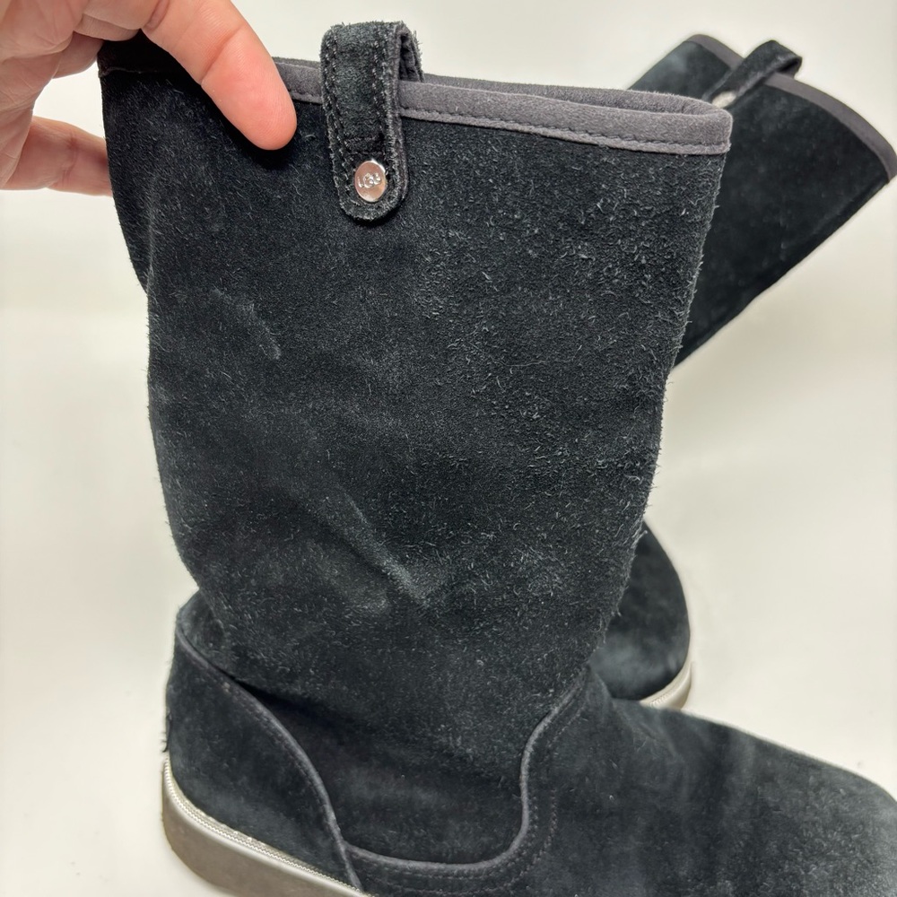 UGG Australia Callie Black Suede Boots Size 6 - Picture 9 of 13